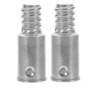 NAMOARLY Adaptateurs de rallonge pour manche à balai 2 pièces en alliage d'aluminium argenté pour usage commercial et ménage, embouts filetés compatibles avec manches métalliques