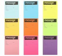 NAMOARLY Autocollants Mémo 9 Livres Bloc Note Collant Papier Auto-Adhésif Pour Message D'Appel Bureau École Et Usage Quotidien