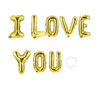 NAMOARLY Ballons en Aluminium « T’aime» pour Mariage et Saint-valentin, Ensemble Lettres Dorées, Décoration Romantique, Kit 1 Lot, Fête D’amour et Anniversaire