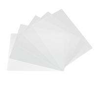 NAMOARLY Bloc-Notes Multi-Usage A4 Transparent en Plastique Lot de 5 Feuilles pour Bureau, École et Gestion de Documents, Surface Lisse Antidérapante pour Écriture