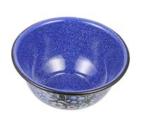 NAMOARLY Bol Émaillé Rétro 16 Cm Bol à Soupe Profond Résistant à L'usure en Émail pour Ramen et Nouilles Usage Quotidien la Cuisine pour Repas Déjeuner