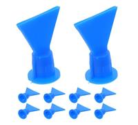 NAMOARLY Buse de calfeutrage plate ondulée 14,5 mm pour pistolet à mastic, plastique bleu, lot de 10, application stable pour collage de panneaux automobiles