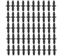 NAMOARLY Connecteur D'irrigation Goutte à Goutte 4/7mm en Plastique Noir, Jonction Cannelée Droite pour Tuyaux Micro Irrigation Jardin, 100 Pièces