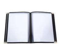 NAMOARLY Dossier de menu A4 10 pages en PVC avec protection anti-taches, pochettes de menu pour restaurant et bar, adapté aux bistros et restauration fine