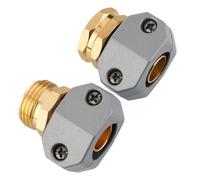 NAMOARLY Kit de Réparation de Tuyau D'arrosage 5/8 et 3/4 en Alliage de Zinc et Aluminium pour Jonction Étanche et Réparation Facile des Tuyaux de Jardin