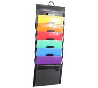 NAMOARLY Organisateur de Fichiers Mural Facile à Ranger Noir en Pp , Dossier Suspendu Portable Design Simple et Élégant pour Bureau ou Maison