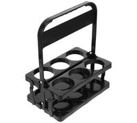 NAMOARLY Panier Pliable en Plastique Noir pour Bouteilles de Bière 6 Compartiments, Facile à Transporter, pour Bar et Usage Extérieur
