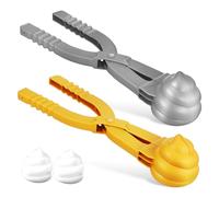 NAMOARLY Pince à Boule de Neige 2 Pièces en Plastique Grosse Taille | Jeu Extérieur, Usage Neige et Glace, Lot Compact pour Vacances et Plage Couleur Aléatoire