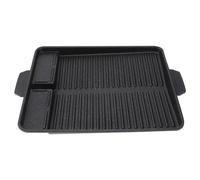 NAMOARLY Plateau de Barbecue Portable en Alliage D'aluminium, Antiadhésif | Drainage des Graisses, Usage Maison et Camping, Noir, pour Tofu et Bœuf