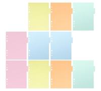 NAMOARLY Séparateurs de Pages D'index Colorés A5 en Pp pour Classeur à 6 Anneaux, Lot de 2 Sets de 5 Couleurs, pour Organiser Cahier et Carnet