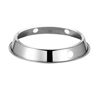 NAMOARLY Support de Casserole Rond en Acier Inoxydable Argenté, Résistant à Haute Température Design Antidérapant Stable, pour Cuisines Domestiques et Buffets