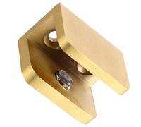 NAMOARLY Support D'étagère en Cuivre Or, Pince à Verre Facile à Installer et Solide, pour Étagère Salle de Bain et Fixation sans Perçage