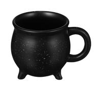 NAMOARLY Tasse à Café Halloween Design Chaudron de Sorcière 450ml en Céramique Noire Mug Décoratif Original pour Maison et Bureau