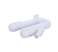 NAMOARLY Tuyau D'eau Pluviale, Tuyau de Trop-plein pour Récupérateur D'eau de Pluie, Rallonge pour Rain Barrel et Water Bucket, Plastique Blanc, Jardin, Anti-débordement, Support Intégré