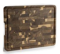 NAMTURE Grande Planche à Découper en Bois d’Acacia XL - 40x30x2,5 cm - Billot Bois de Bout avec Surface Huilée Premium, Rigole à Jus & Pieds Antidérapants - Planche Cuisine Bois