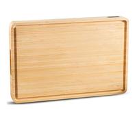 NAMTURE Planche à Découper Bambou 45 x 30 cm - Épaisseur 4 cm - Planche Découpe Bois avec Rigole à Jus & Antidérapant - Huile Alimentaire - Coffret Cadeau Luxe - Classique