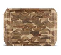 NAMTURE Planche à Découper Bois 45 x 30 cm - Épaisseur 4 cm - Acacia Bois de Bout - Planche Découpe Premium avec Rigole à Jus, Antidérapant - Coffret Cadeau Luxe