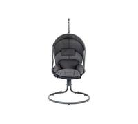 Best Mobilier Namu - fauteuil suspendu avec pare-soleil - en tissu , Noir / Gris