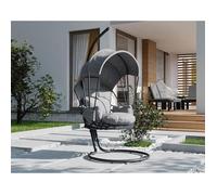 Namu - fauteuil suspendu avec pare-soleil - en tissu - Noir / Gris