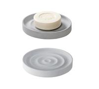 Namvo Porte-Savon en diatomite, 1 Paquet de Plateau en Pierre Absorbant l'eau, Porte-Savon en Terre de diatomées, économiseur de Savon elliptique à séchage Rapide pour Douche, Salle de Bain, cuis