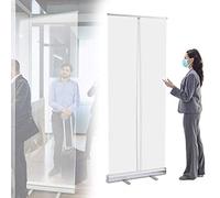 NANANA Cloison de Séparation 31,4x78,7 Pouces, Transparent Barrière de Protection, Séparateur Open Space Mobile, Pop-up, Mobile et Pliable, Retournez sur Votre Lieu de Travail