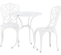 NanConnecteurt de café 1 table, 2 chaises blanche.