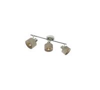 Nando Strip 3xe14 Chrome-Nickel/Bois Gris Spots Orientables 16x51x10 Cm