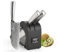 NANFANG BROTHERS couteau de cuisine Damas set vg10 acier 67 couches Premium, couteau de cuisine Damas, manche de marteau et bloc de bois noir