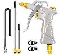 NANHONG Pistolet à air - Accessoires pour compresseur d'air, buse plumeau outils à air, avec 1 buse de soufflage et 3 extensions de débit d'air, outils à air pour compresseur Outil de nettoyage