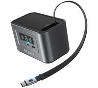 Nano100 - Station d'alimentation portable - 100 W, 99,2 Wh - Batterie LiFePO4 > 3 500 mAh - Recharge complète en 1 h 30 - Câble USB-C télescopique - Prise UE
