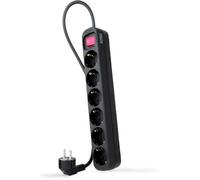 Nanocable Bloc multiprises 6 prises avec interrupteur – Noir