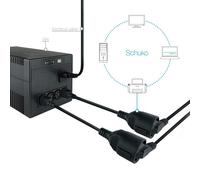 Nanocable Câble Adaptateur C14 Mâle vers CEE7 Prise Schuko Femelle 16A 25cm Noir