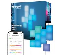 Nanoleaf Blocks Kit de démarrage | 10 Carrés LED Multicolores RGBW, Panneau Éclairage Dynamique, Sync Musique & Screen, Contrôle WiFi par App/Voix (Alexa, Apple, Google), Deco Murale Chambre Gaming