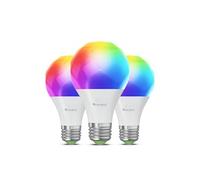 Nanoleaf Matter Essentials Pack de 3 Ampoules LED E27 Connectées RGBW - Lampes Intelligentes, Matter sur Thread, Bluetooth, Compatible Google Apple, Synchro Musique et Ecran, Salon Bureau Gaming