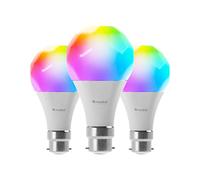 Nanoleaf Essentials Pack de 3 Ampoules LED B22 Connectées RGBW - Lampes Intelligentes Thread & Bluetooth , Compatible Google Home Apple, Synchro Musique et Ecran, pour Salon Chambre ou Bureau Gaming