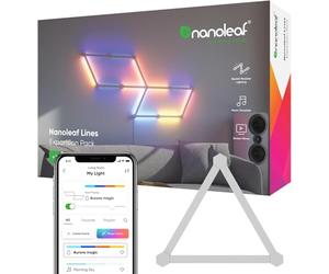 Nanoleaf Lines 60 Degrés Pack d'Extension, 3 Barres Lumineuses LED RGBW Connectées - Appliques Murales Luminaires Intérieur Modulaires Wi-Fi 16M Couleurs, Compatible Alexa, pour Salon Chambre Gaming