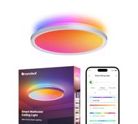 Nanoleaf Plafonnier LED, Smart RGBICW luminaire plafonnier,Double Face | 2600 LM, CRI95, Confort Visual,Colores DIY,Compatible con Matter, Alexa y Google Home,Para Dormitorio,Salón y Cocina,Ø32CM