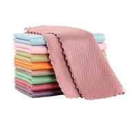 NanoScale Chiffons de nettoyage, serviettes texturées sans traces d'écailles de poisson, alternative en microfibre non pelucheuse, lingettes de cuisine réutilisables, torchon à vaisselle très