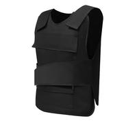 NAnoxugi Gilet pare-balles, Gilet de protection anti-coupure | Niveau 24 Joules avec Gants, Acier Manganèse et Nylon 600D, Ajustable pour Agent Sécurité, Combat et Airsoft