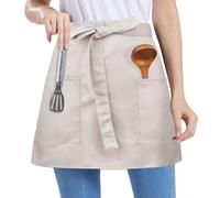 Nanxson Tablier de serveur unisexe, tablier cuisine court, avec 2 poches