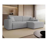Bestmobilier Naomi canapé d'angle convertible - Gris clair