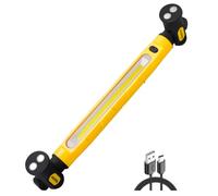 Napatyre Lampe de travail LED rechargeable, 2400 lm, 4400 mAh, lumineuse, magnétique sous le capot avec crochets et base magnétique rotative pour réparation de voiture, garage, atelier, urgence