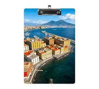 Naples Porte-bloc en acrylique format A4 avec clip profilé en métal, support de dossier suspendu pour enseignant, travailleur social, fournitures de bureau, 21,6 x 31,8 cm