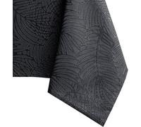 Nappe 120 x 180 cm Nappe en non-tissé avec effet lotus, lavable et hydrofuge, motif Gaia, anthracite