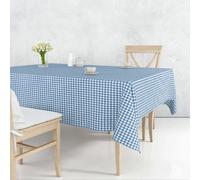 Nappe à carreaux bleu et blanc - 140 x 180 cm - Livraison sans plis