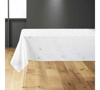 Nappe à Motifs Sapin 150x300cm Blanc & Argent