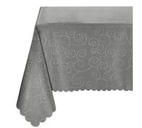 Nappe anti-froissement, ovale, 160x260 cm, gris foncé, résistante aux taches