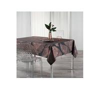 Nappe anti tache 150 x 240 cm imprimé metallise veggy Anthracite/or Rose