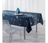 Nappe anti-tache - Rectangle - 150 x 300 cm - Constellation, flocons et Noël - Marine