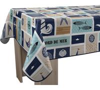 Nappe Anti-Taches Bord de mer - Rectangle 150 x 200 cm, Bleu, Beige